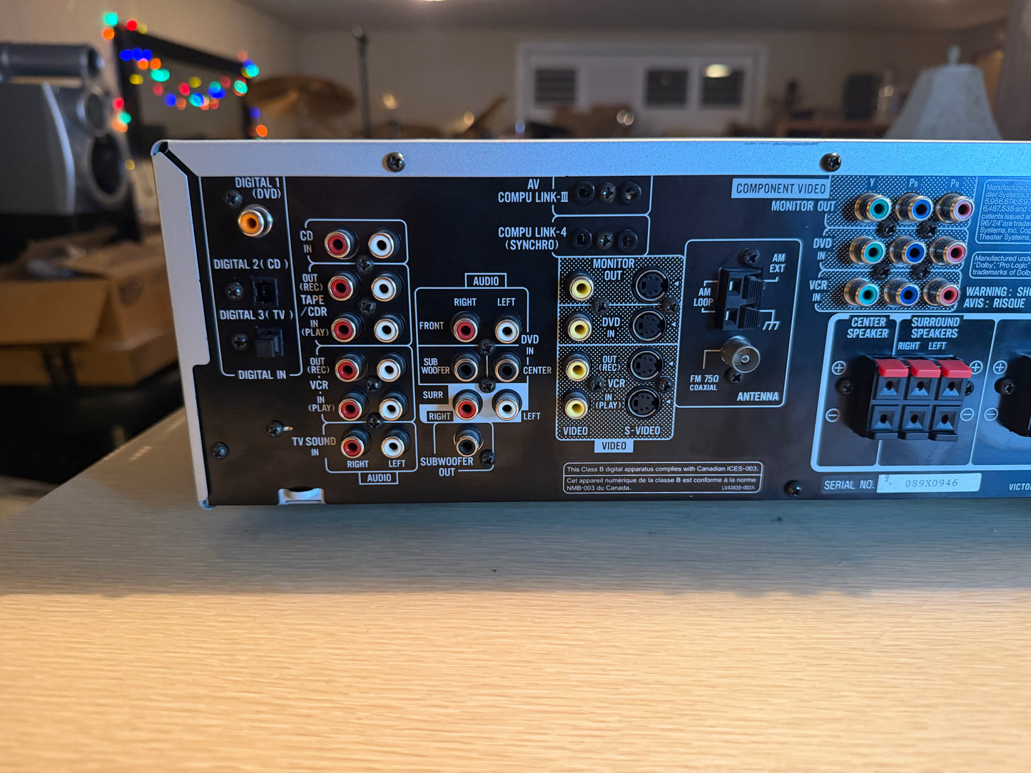 JVC RX-6042 Stereo AM/FM Receiver Amplifier A/V HiFi Tuner Serviced 100 WPC 🔥