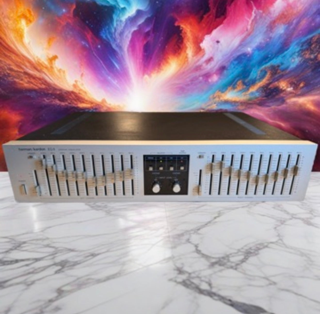 Harman Kardon EQ8 Graphic Equalizer 10 Band Stereo EQ Silver Face Serviced Clean