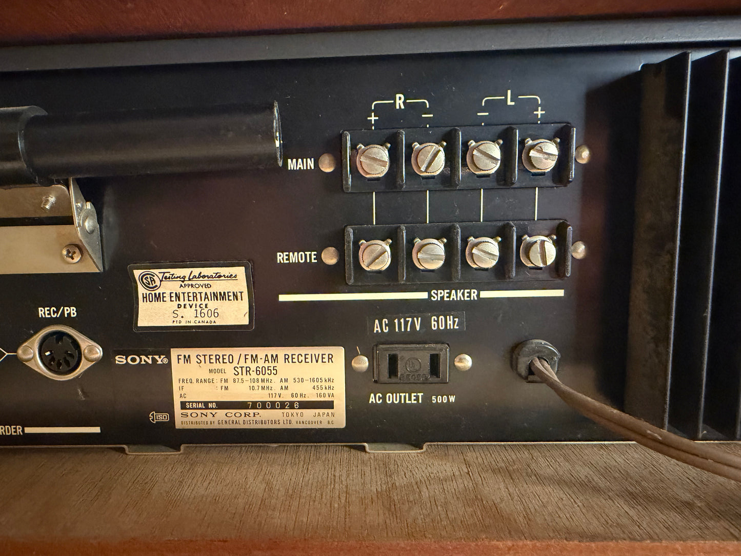 Sony FM Stereo/FM- AM Receiver Model STR-6055, Wood Casing! Tested Beautiful🔥🎶
