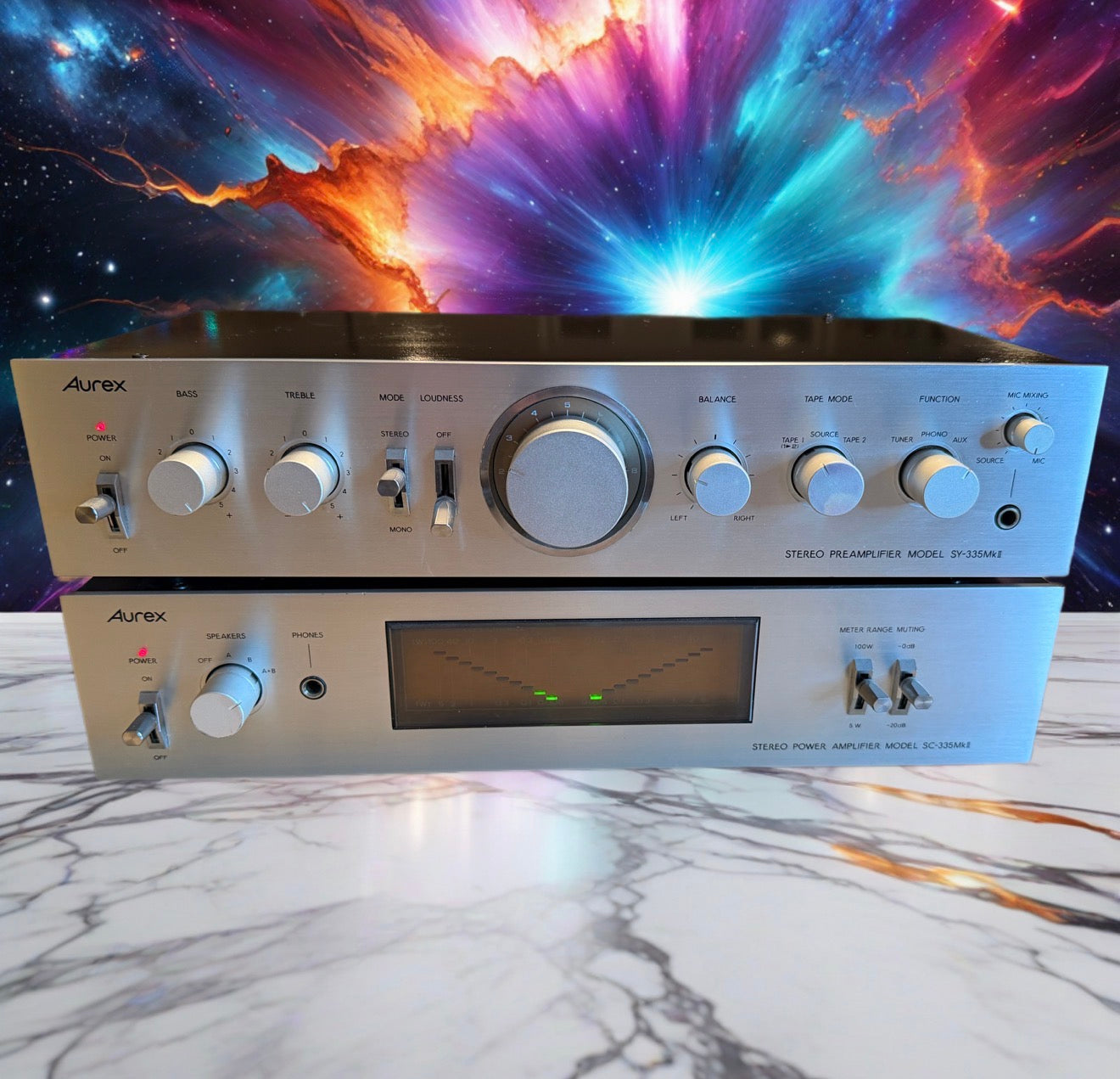Toshiba AUREX SC-335 MK II Amp & Toshiba SY-335 MK II Preamp FULL FRESH SERVICE!