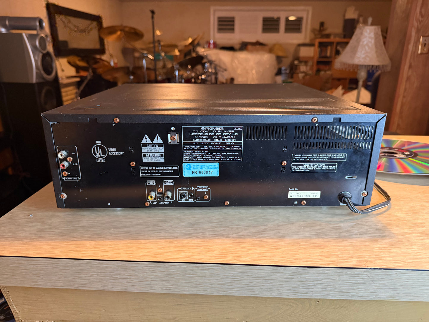 Pioneer CLD-M301 LaserDisc Player and 5-Disc CD Player FRESH SERVICE W/ Remote🔥