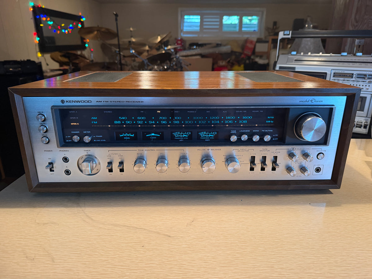 Kenwood Model Eleven AM FM Stereo Receiver Fresh Pro Service Near Mint Champagne