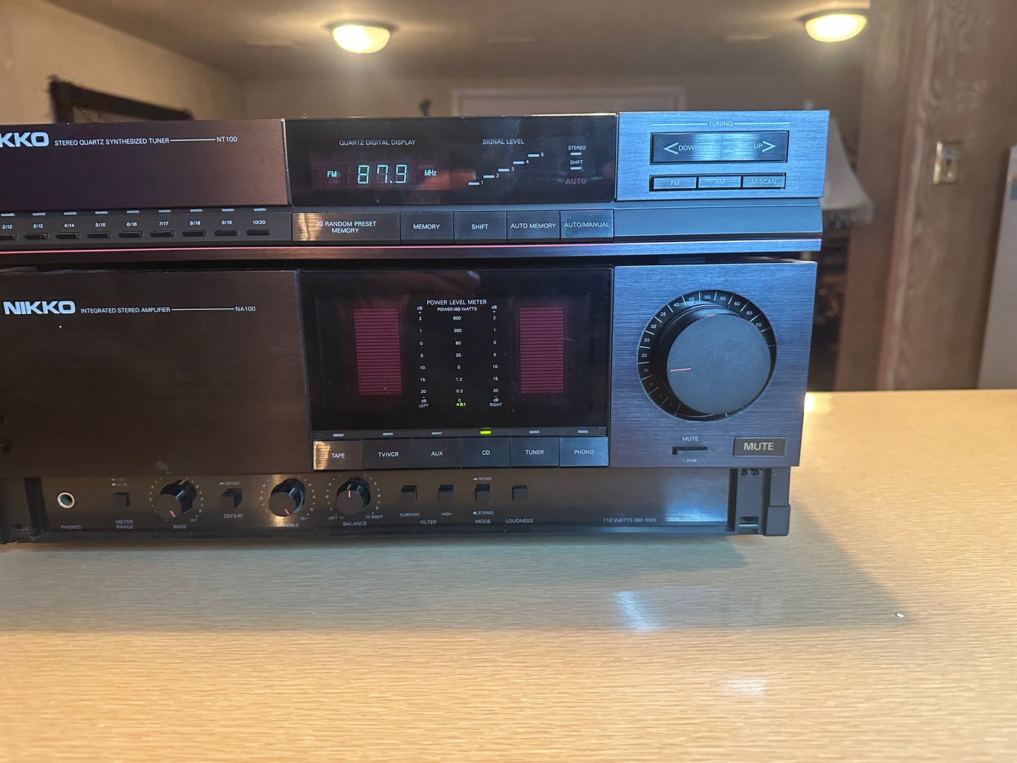 NIKKO NA100 Stereo Integrated Amplifier + NT100 Tuner Fully Serviced RARE!