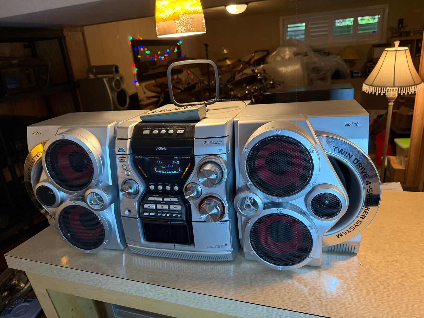 Aiwa JAX‑S5 Stereo System CD Cassette AM/FM Mini Hi‑Fi Component Tested Clean