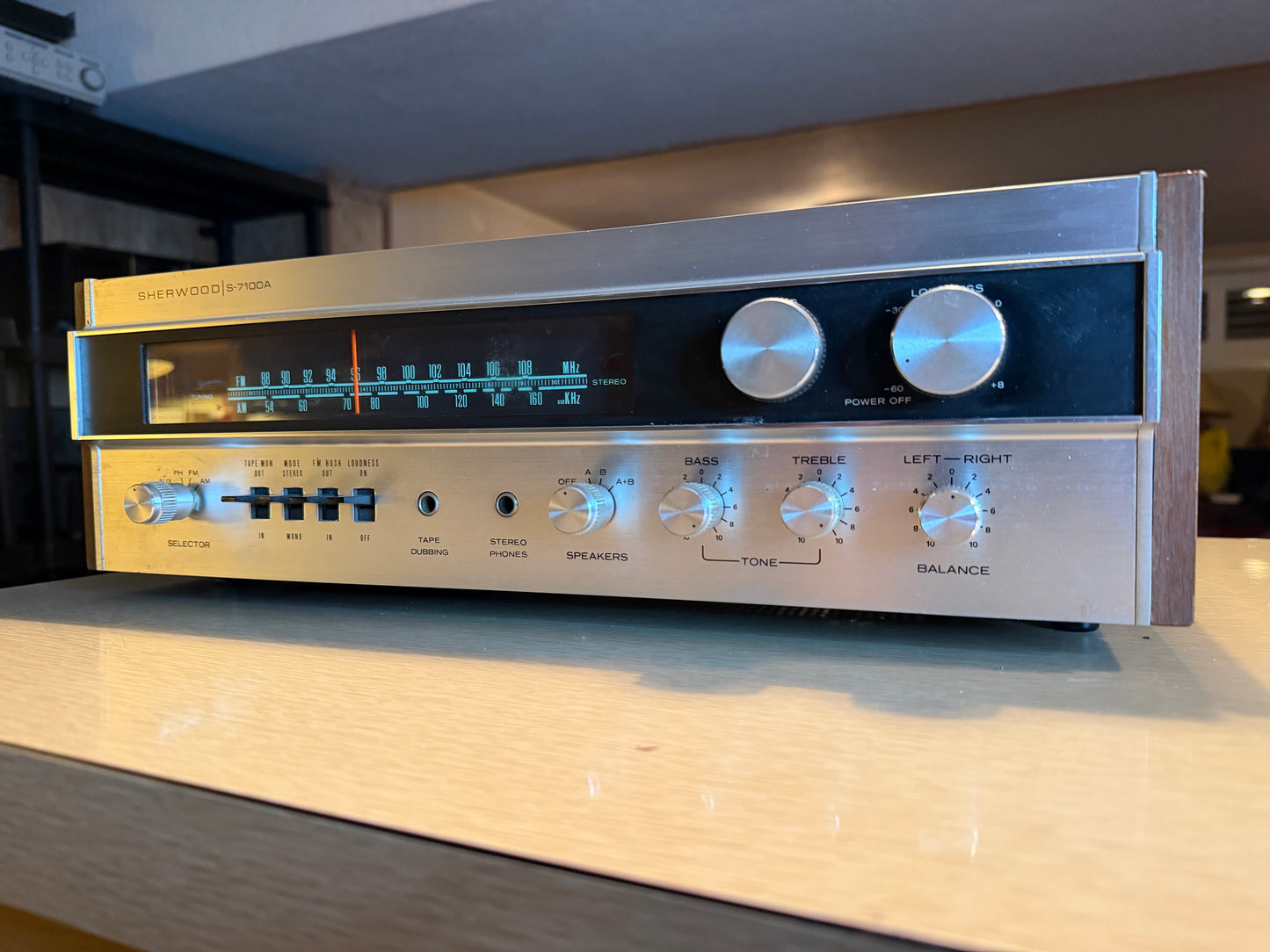 Sherwood S‑7100A Receiver Beauty Face, Tested & Cleaned Sounds Great Very Rare🔥