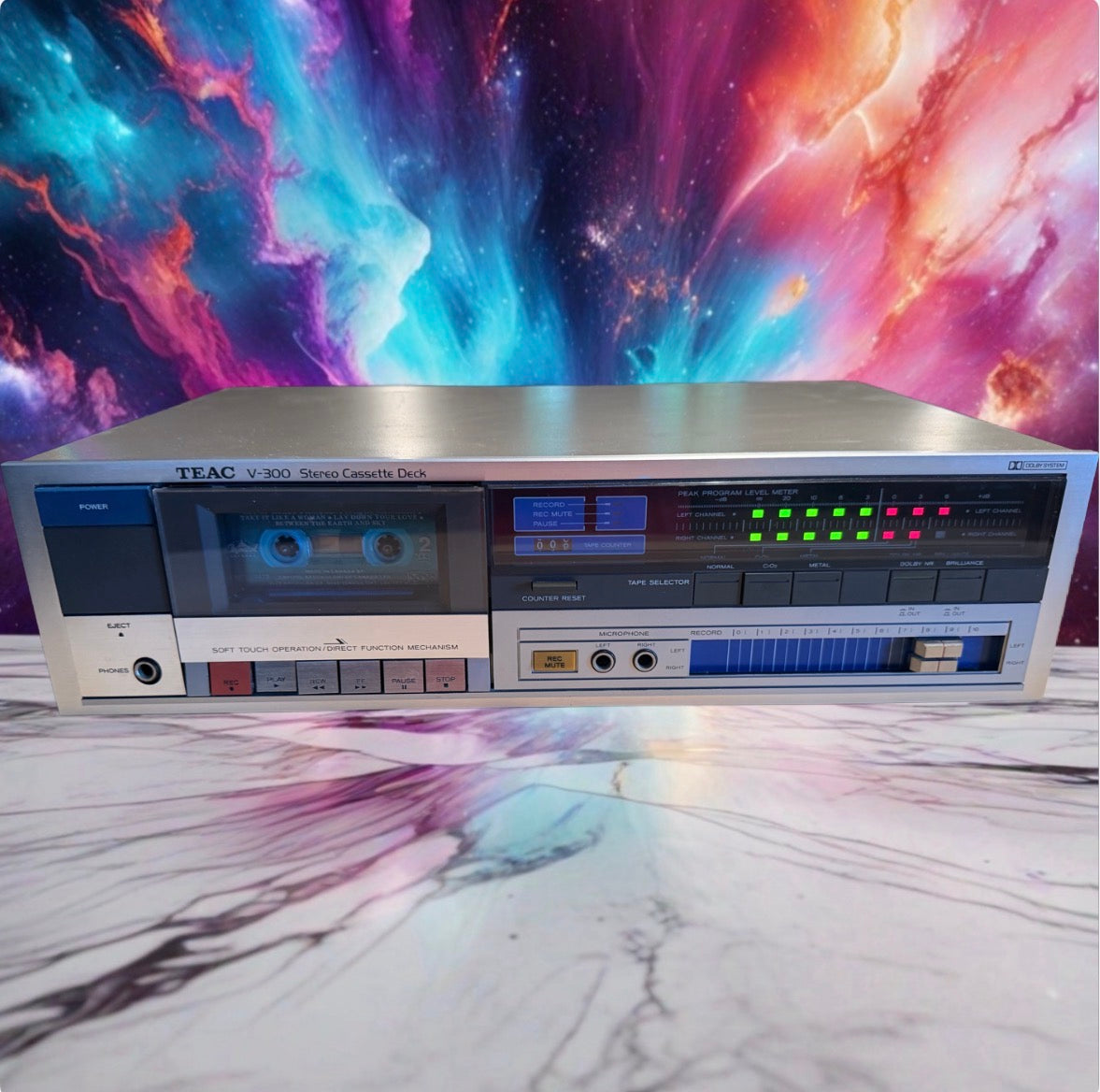 Vintage Teac V-300 Stereo Cassette Deck Tested And Works!! Rare 80s