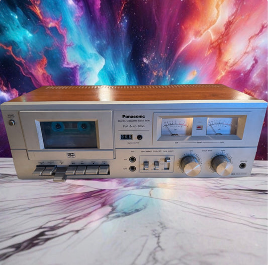 Vintage Panasonic RS-608 Stereo Cassette Tape Deck Player Full Auto Stop Tested!