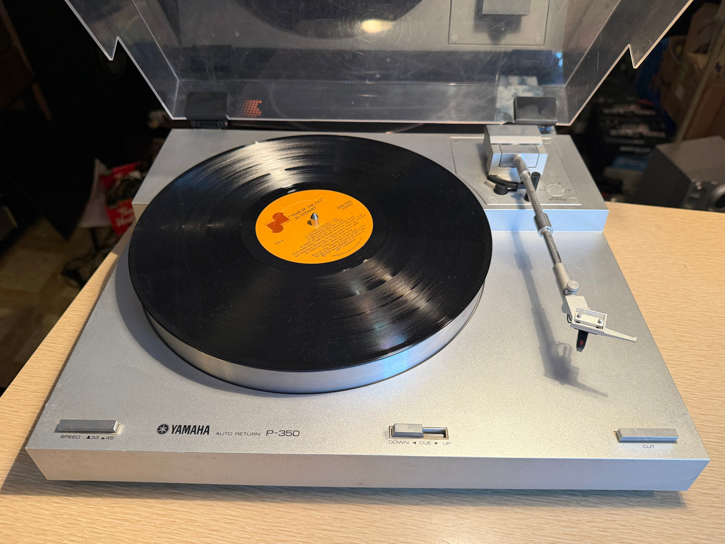 Yamaha P-350 Auto Return Turntable Belt Drive SERVICED WORKS AND SOUNDS GREAT🔥