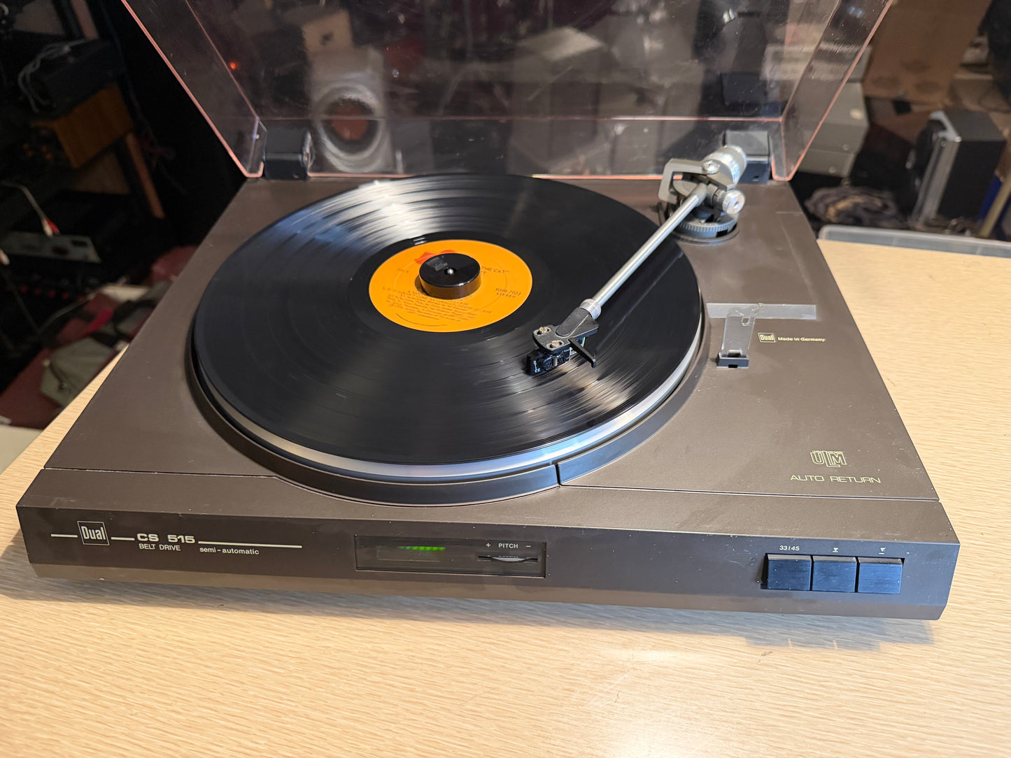 DUAL CS 515 Turntable Black with D71EE Cartridge in good condition Serviced Rare