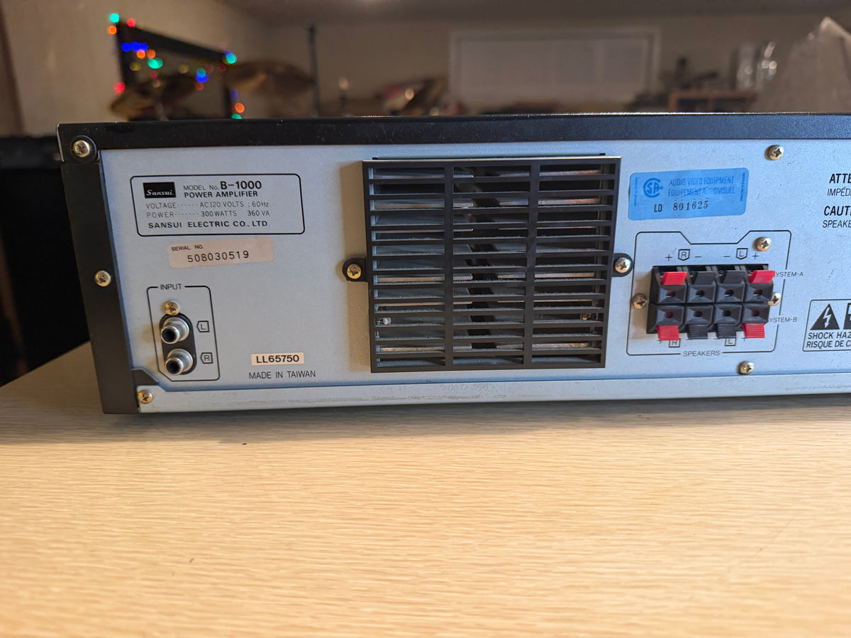 Sansui B-1000 Vintage Power Amplifier Freshly Serviced Beauty Rare Sounds Great!