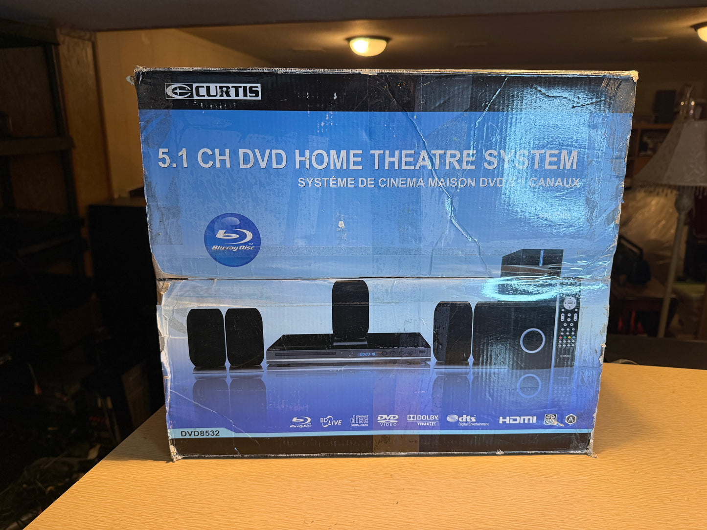 Curtis DVD8532 5.1 Home Theater System Blu‑Ray DVD Player Surround Sound NIB