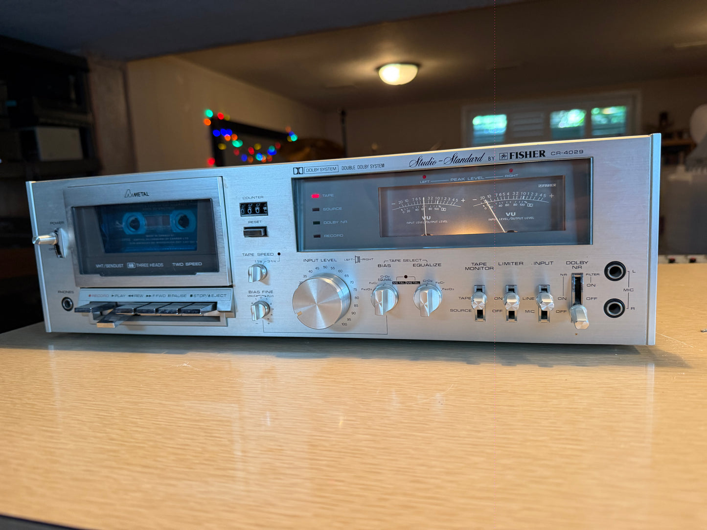 Vintage Fisher CR-4029 3 Head High Fidelity Cassette Tape Deck Tested Plays Tape
