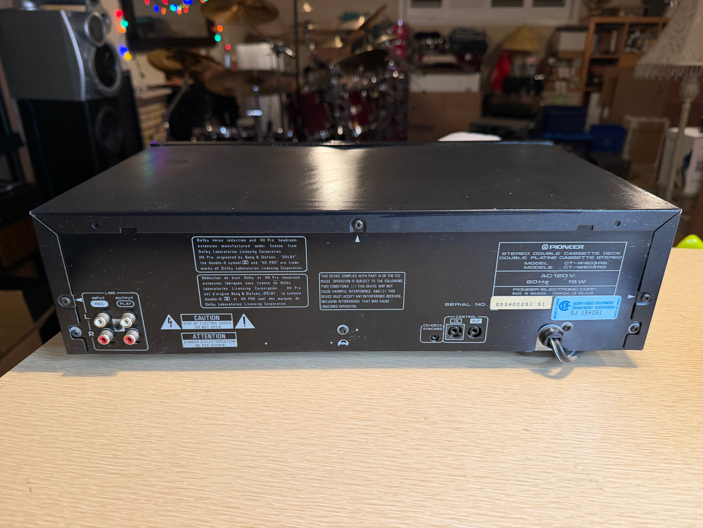 Pioneer Stereo Double Cassette Deck Model CT-W603RS High Model Serviced Rare🔥