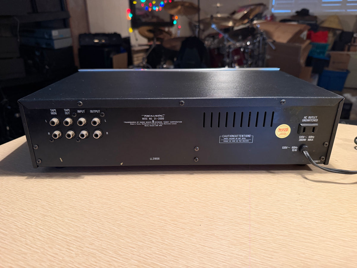 Realistic 31-2000 Wide Range 10 Band Frequency Equalizer Silver Face Serviced🎶