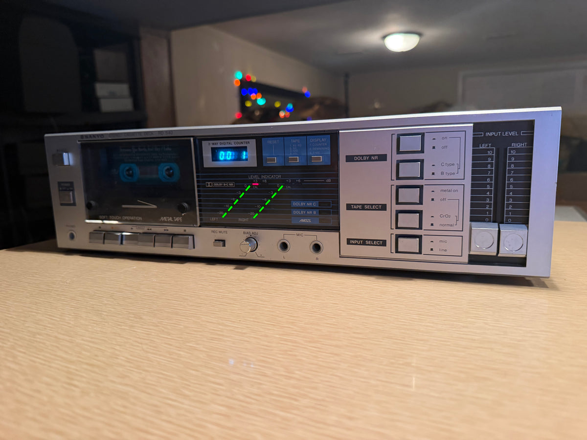 Rare Sanyo Stereo Cassette Deck RD S40 Vintage 80s Tape Player Fresh Service🔥🎶