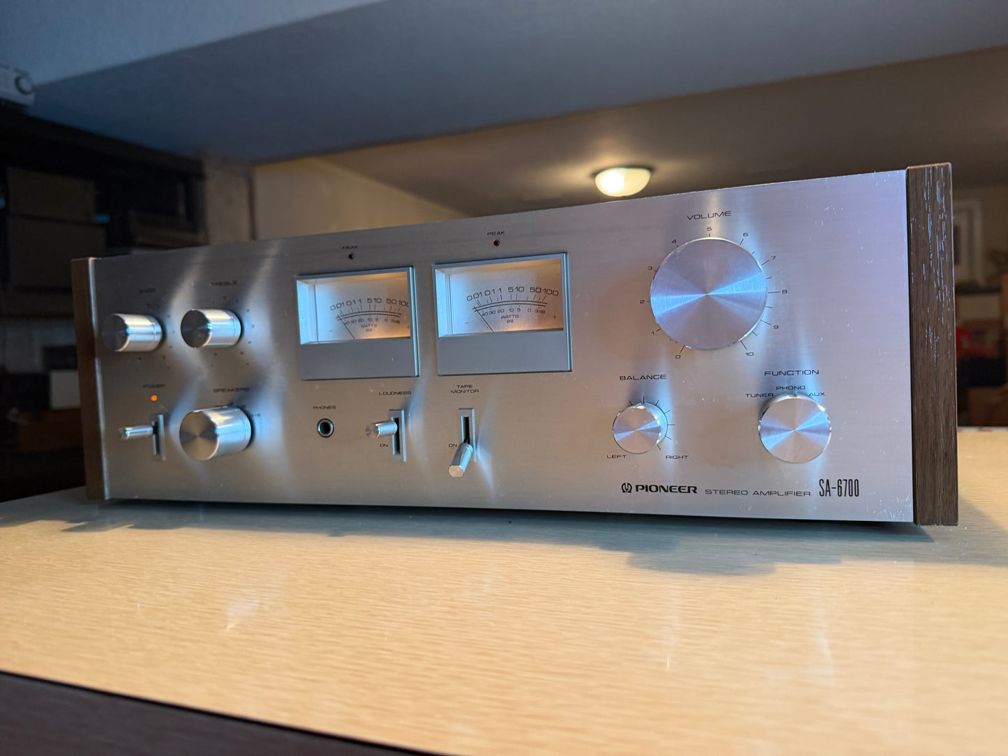 Rare Pioneer SA-6700 Integrated Amplifier Silver Face Vu Meters Fresh Service🎶