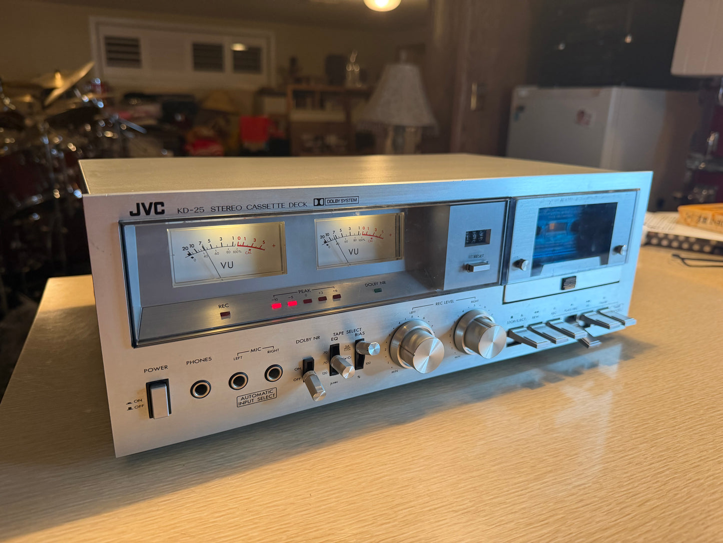 Vintage JVC Stereo Cassette Deck Model KD-25 Silver Japan Full Fresh Service🔥🎶