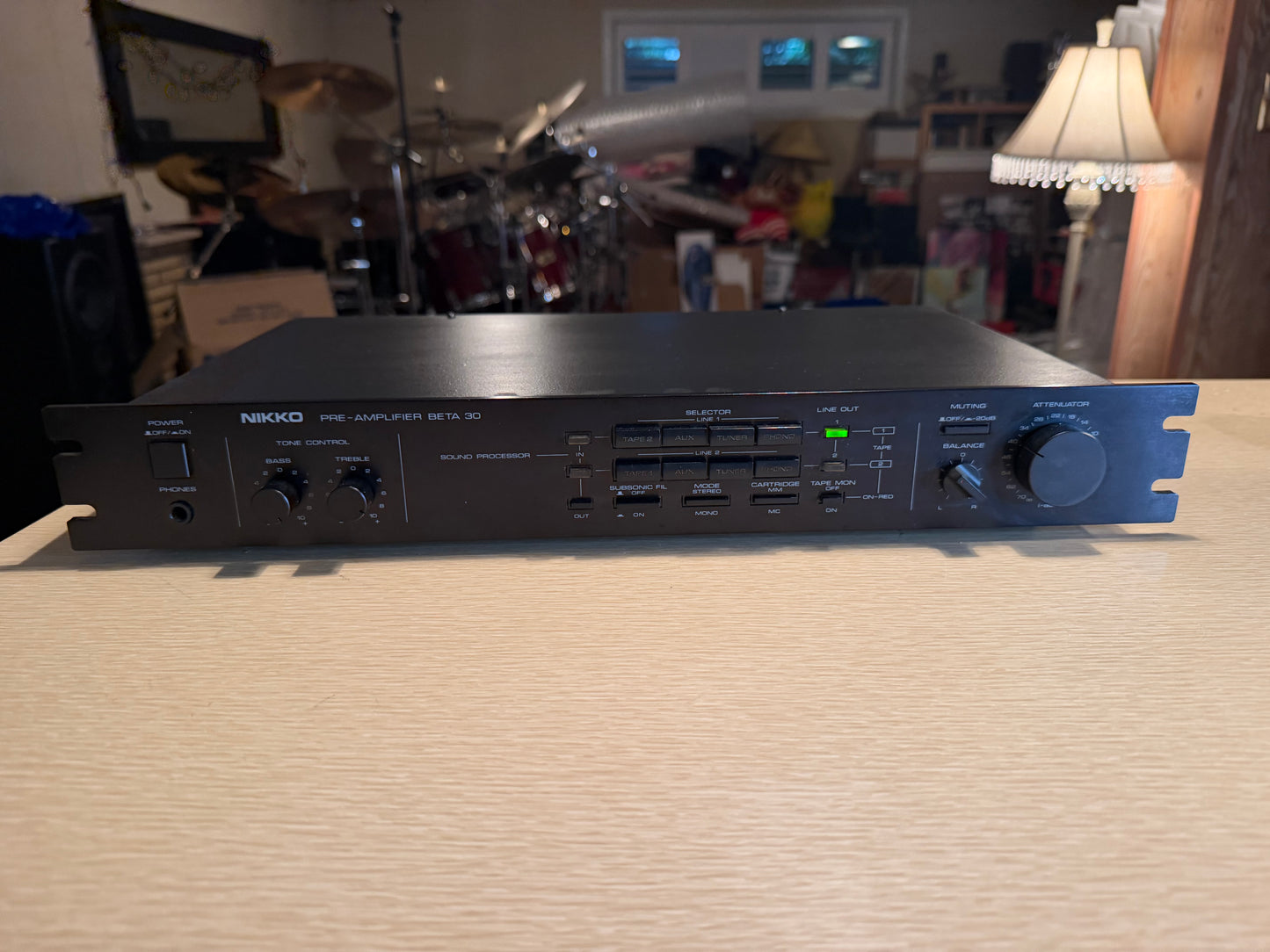 Nikko Beta 30 Stereo Preamplifier Japan FRESH Service V Rare Red Faceplate 🔥🎶