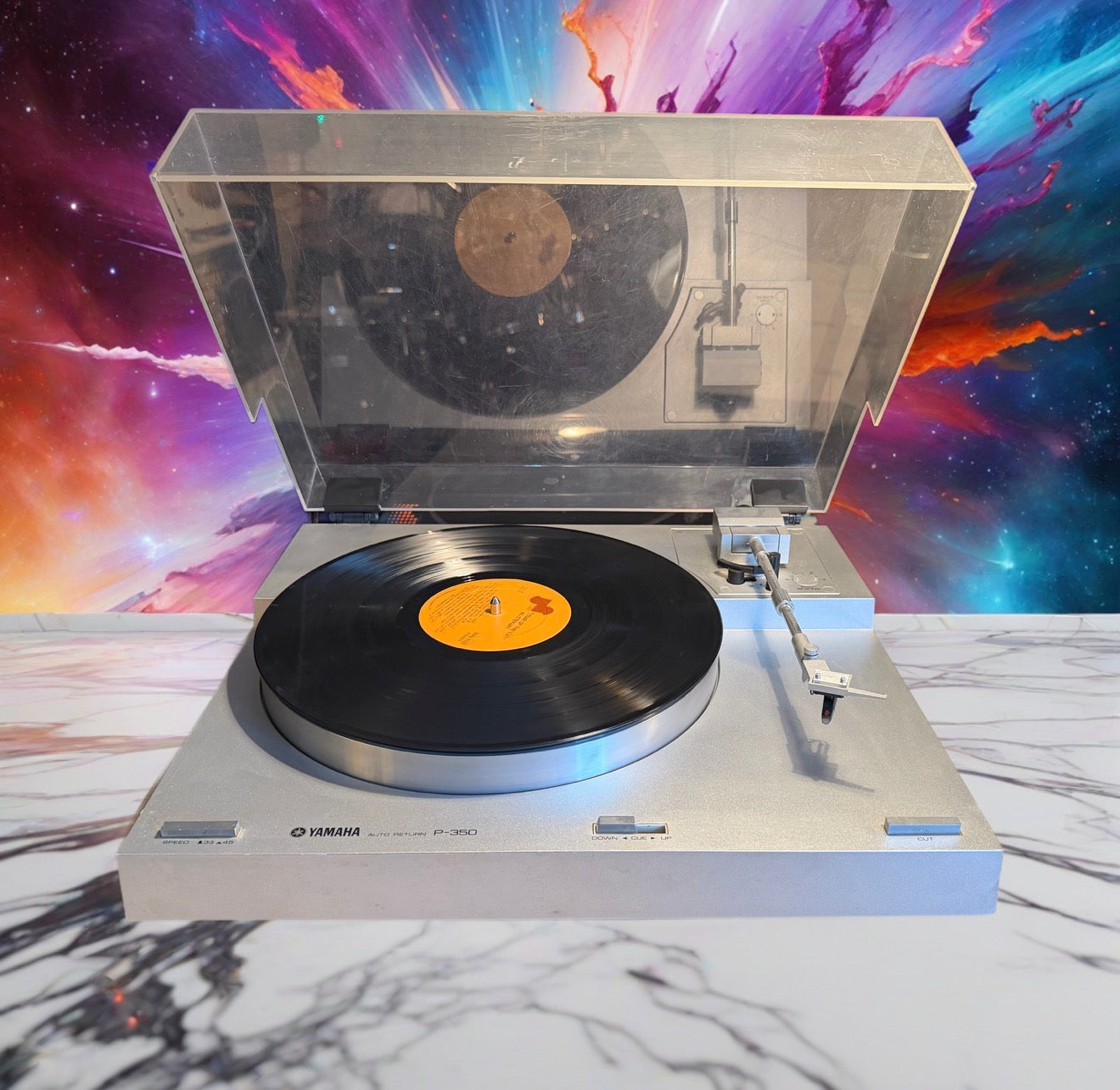 Yamaha P-350 Auto Return Turntable Belt Drive SERVICED WORKS AND SOUNDS GREAT🔥