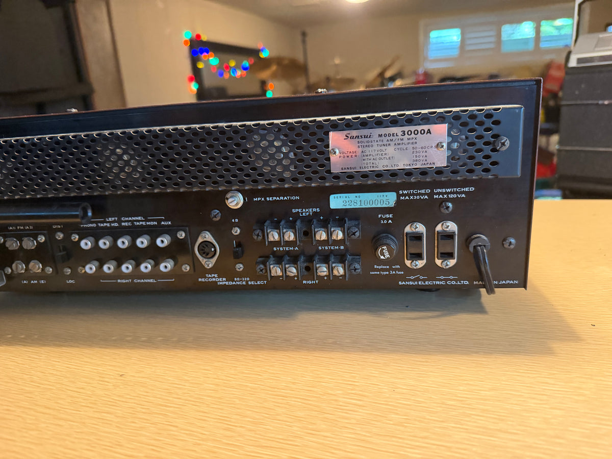 Serviced Sansui 3000A Solid State AM/FM Stereo Receiver Vintage Audiophile Rare!