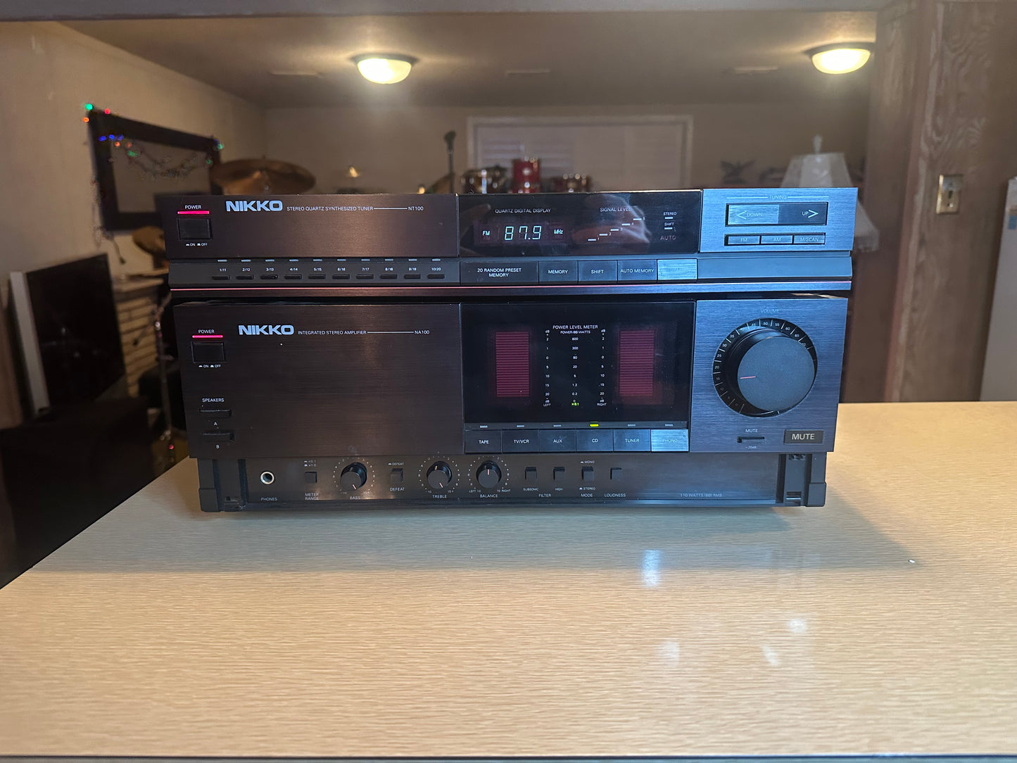 NIKKO NA100 Stereo Integrated Amplifier + NT100 Tuner Fully Serviced RARE!