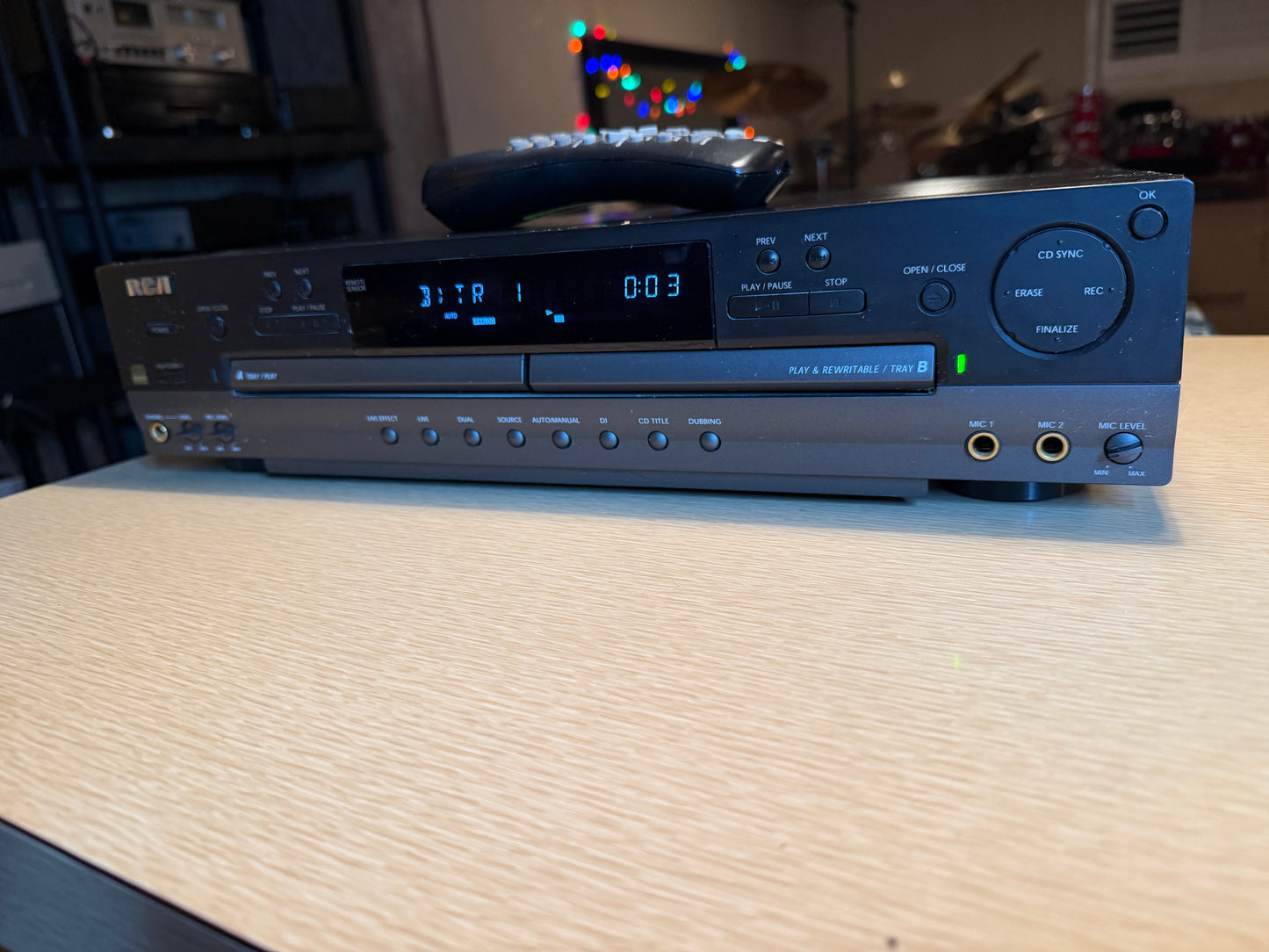 RCA CDRW121 Dual Tray CD Recorder Player Burner TESTED, WORKS Remote Bundle✅