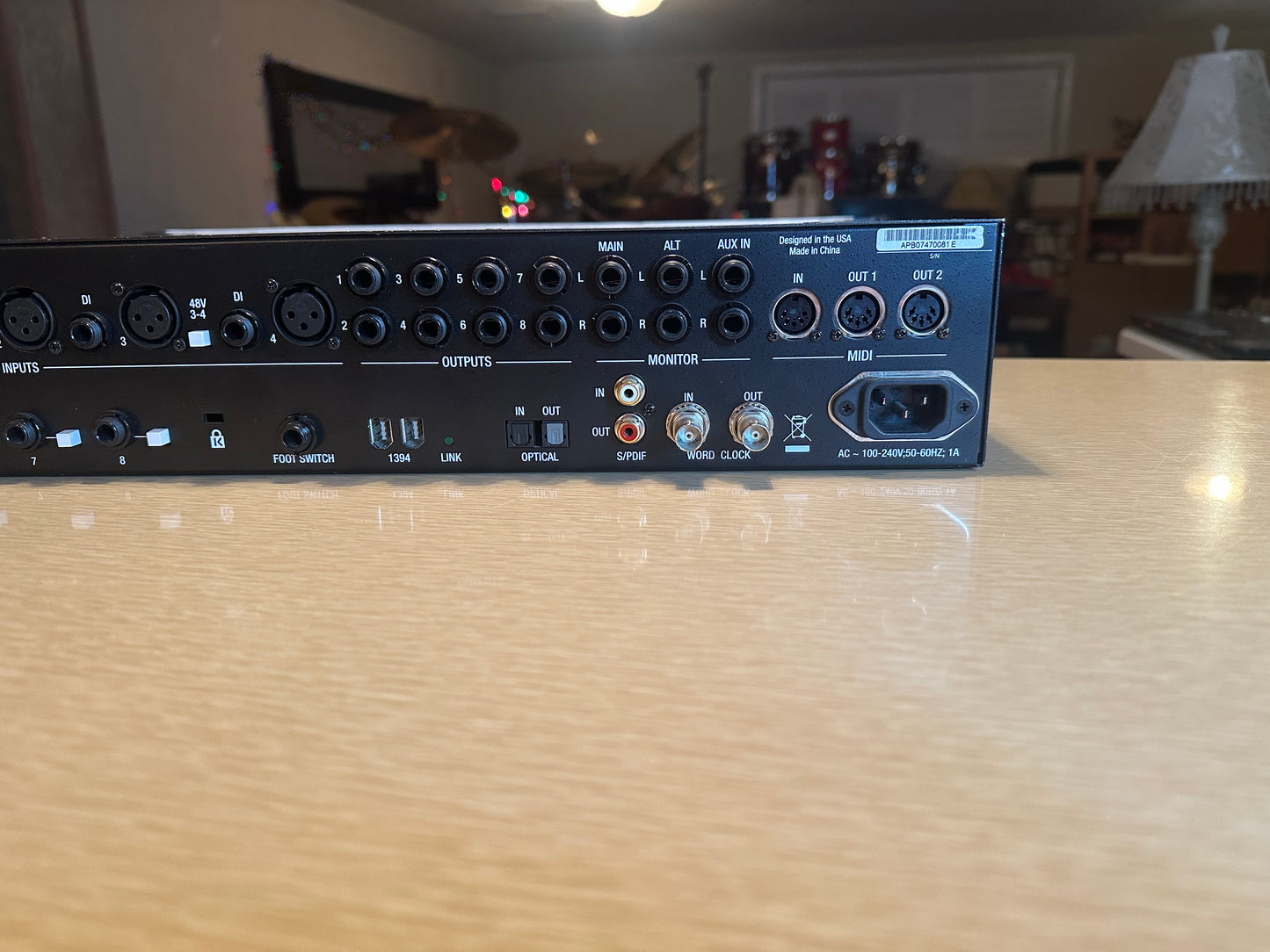Digidesign 003 RACK+ FireWire Audio Interface with 8 Mic Preamps Tested Working