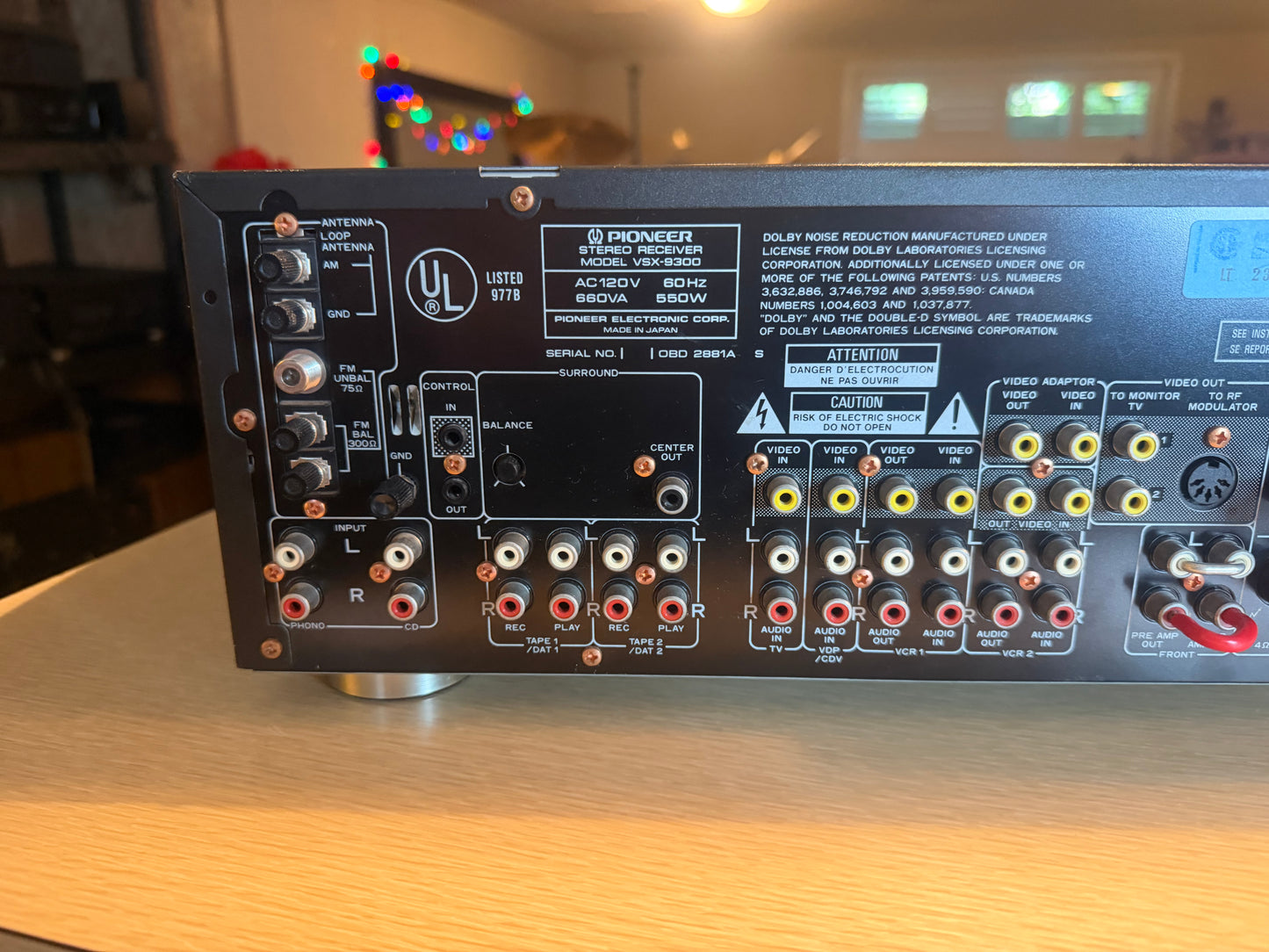 Pioneer VSX-9300s MONSTER Stereo Receiver Dolby Surround FULL Servicing 125WPC!