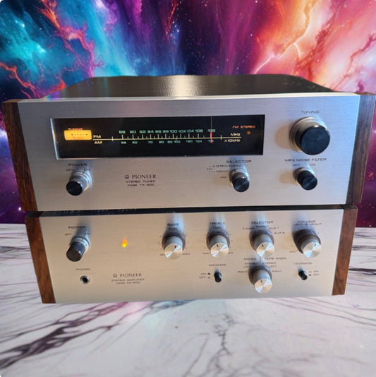 Pioneer SA-500 & TX-500 Amplifier & Tuner Silver Freshly Serviced Near Mint🎶