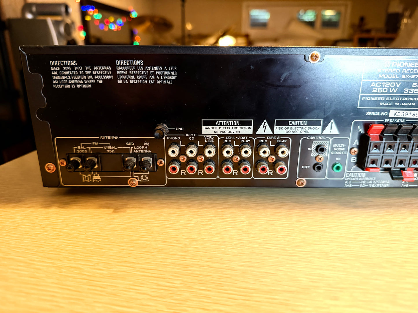Pioneer SX-2700 AM/FM Stereo Receiver 65WPC EQUALIZER BUILT IN SERVICED V RARE🔥