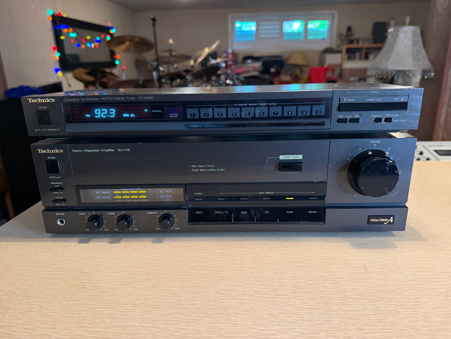 Technics SU-V78 Stereo Integrated Amplifier 100WPC+ St-S96A Tuner Fresh Service!