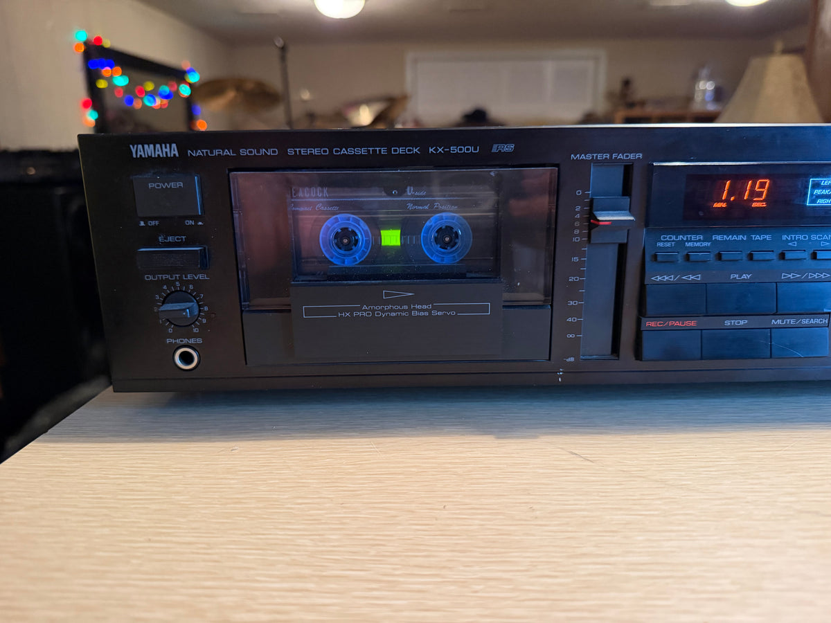 Vintage Yamaha KX-500u Cassette Deck High Fidelity Fresh Service Crisp Sound🔥🎶