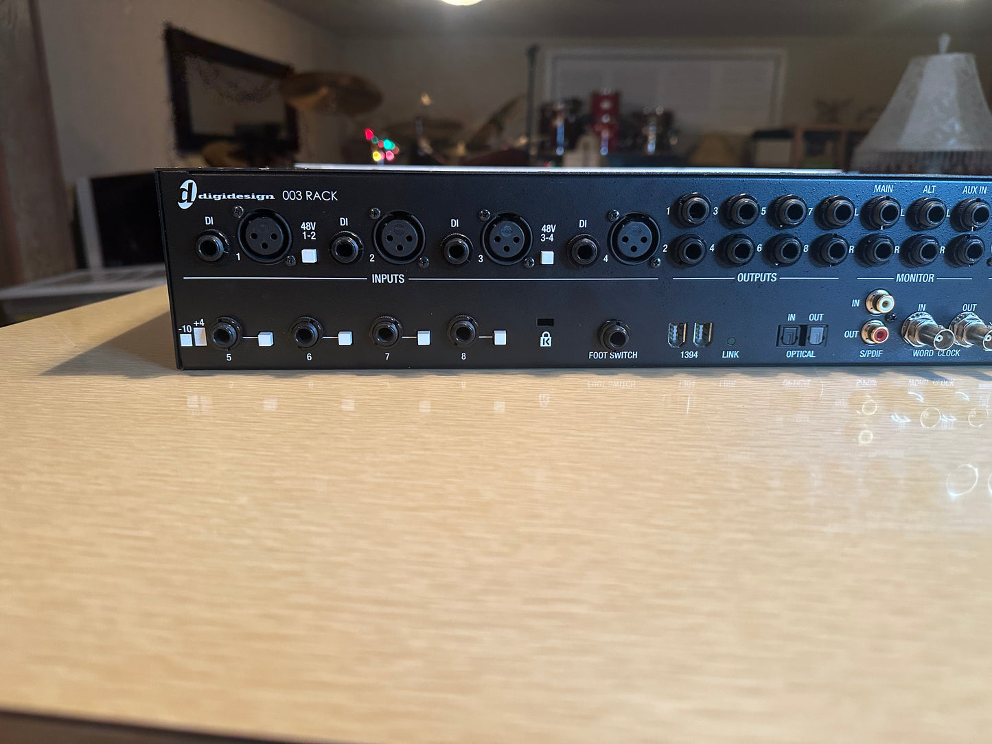 Digidesign 003 RACK+ FireWire Audio Interface with 8 Mic Preamps Tested Working