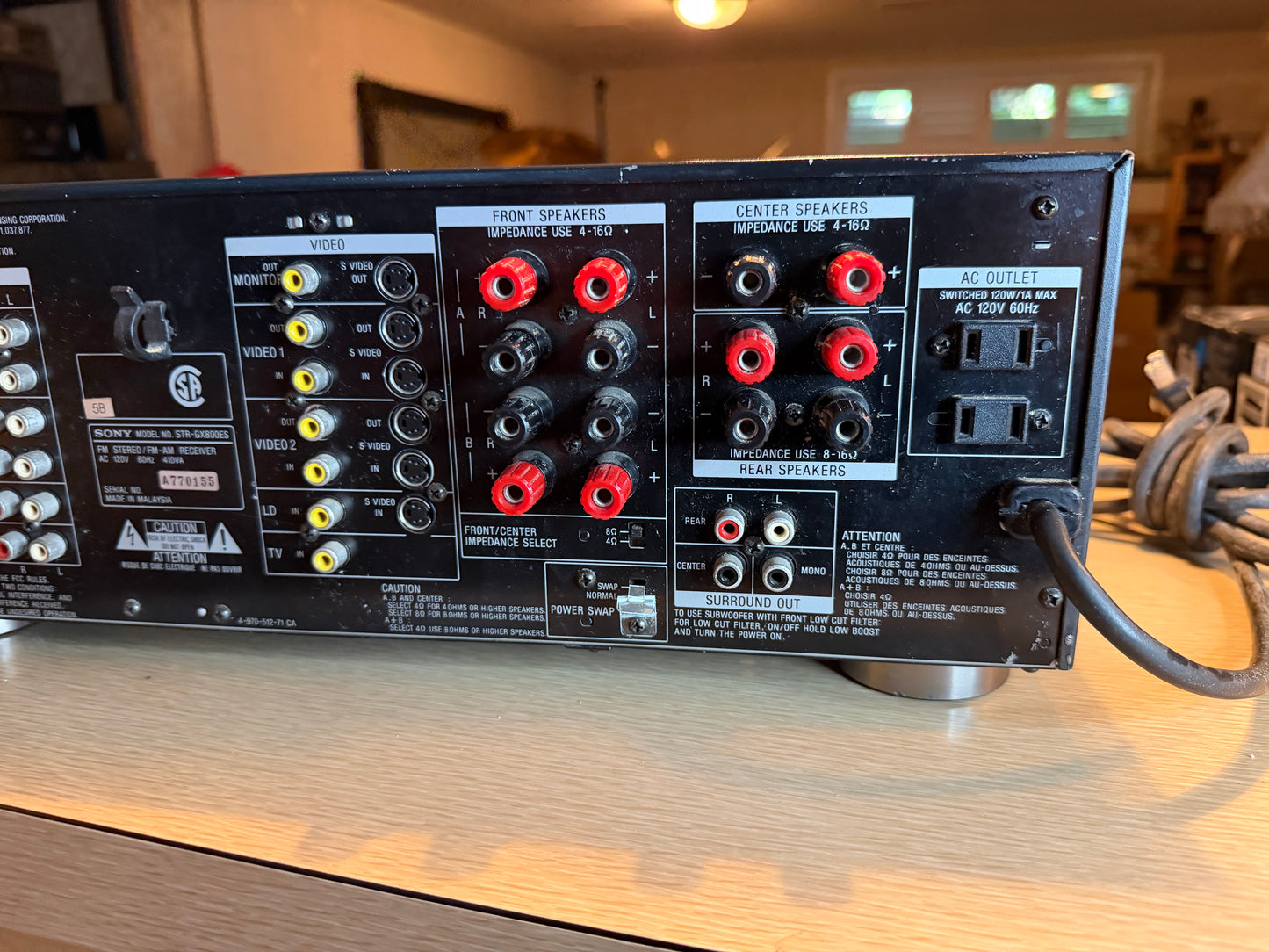 SONY STR-GX800ES Stereo Receiver Elevated Standard Fully Operational Very Rare!