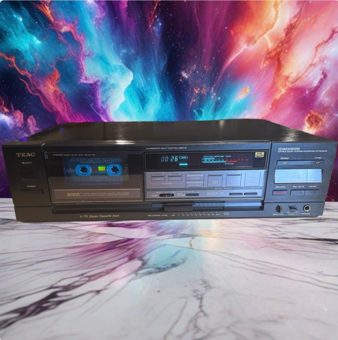 TEAC V-770 3-Head Hi-End Cassette Deck Very Rare High Fidelity & Working Great🔥