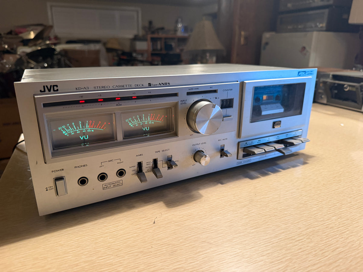 JVC KD‑A3 Stereo Cassette Deck Tape Super ANRS High‑Fidelity Fresh Service 🔥🎶
