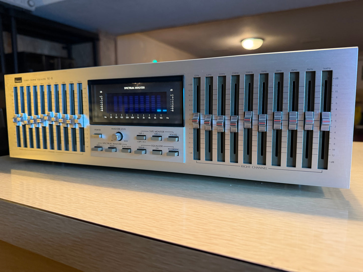 Sansui SE-8 Graphic Equalizer Blue-Light Spectrum Analyzer NEW Bulbs SERVICED🎶