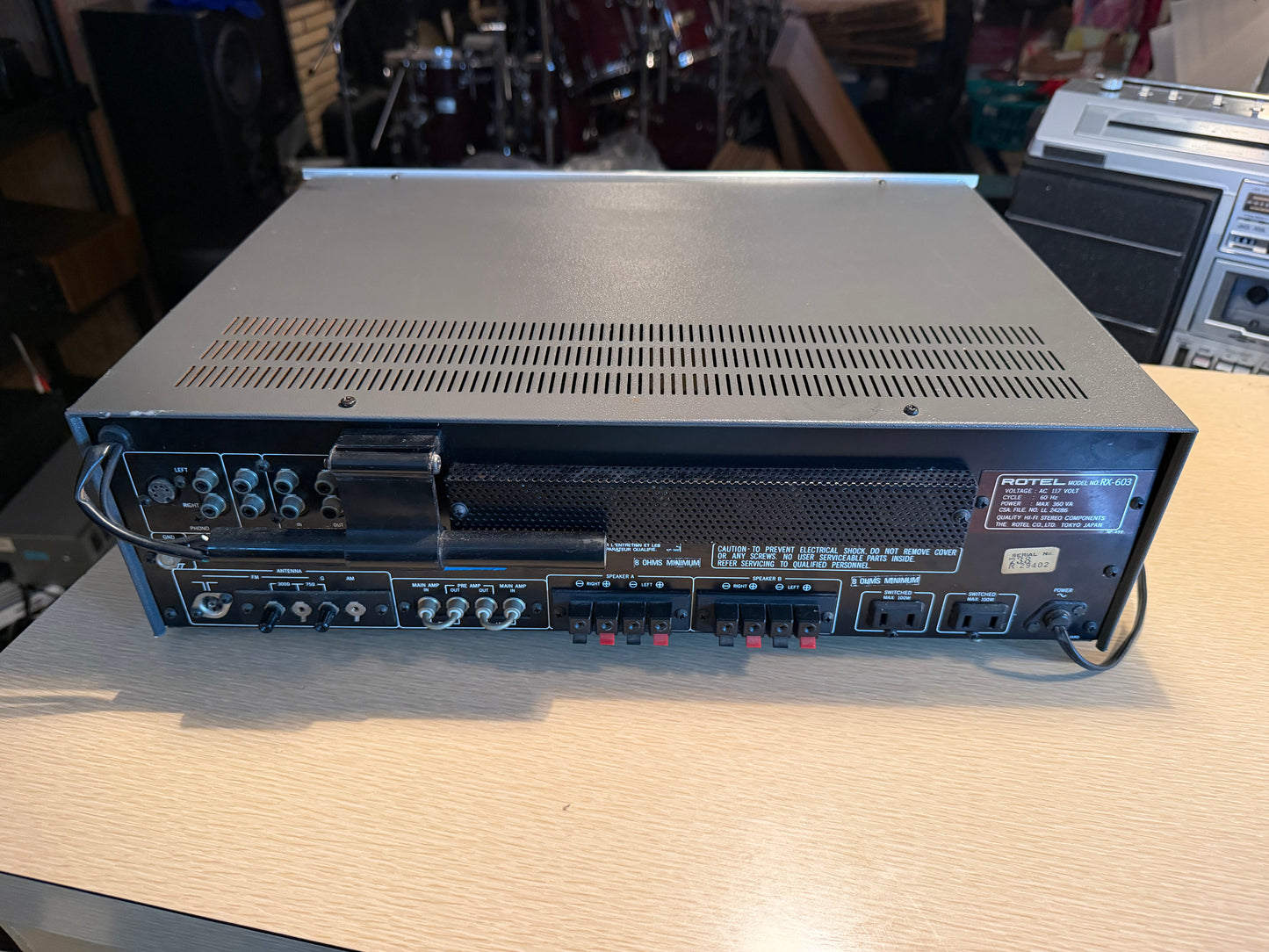 Rotel RX-603 AM/FM Stereo Tuner Amplifier Receiver-Fully Serviced/Recapped Beaut
