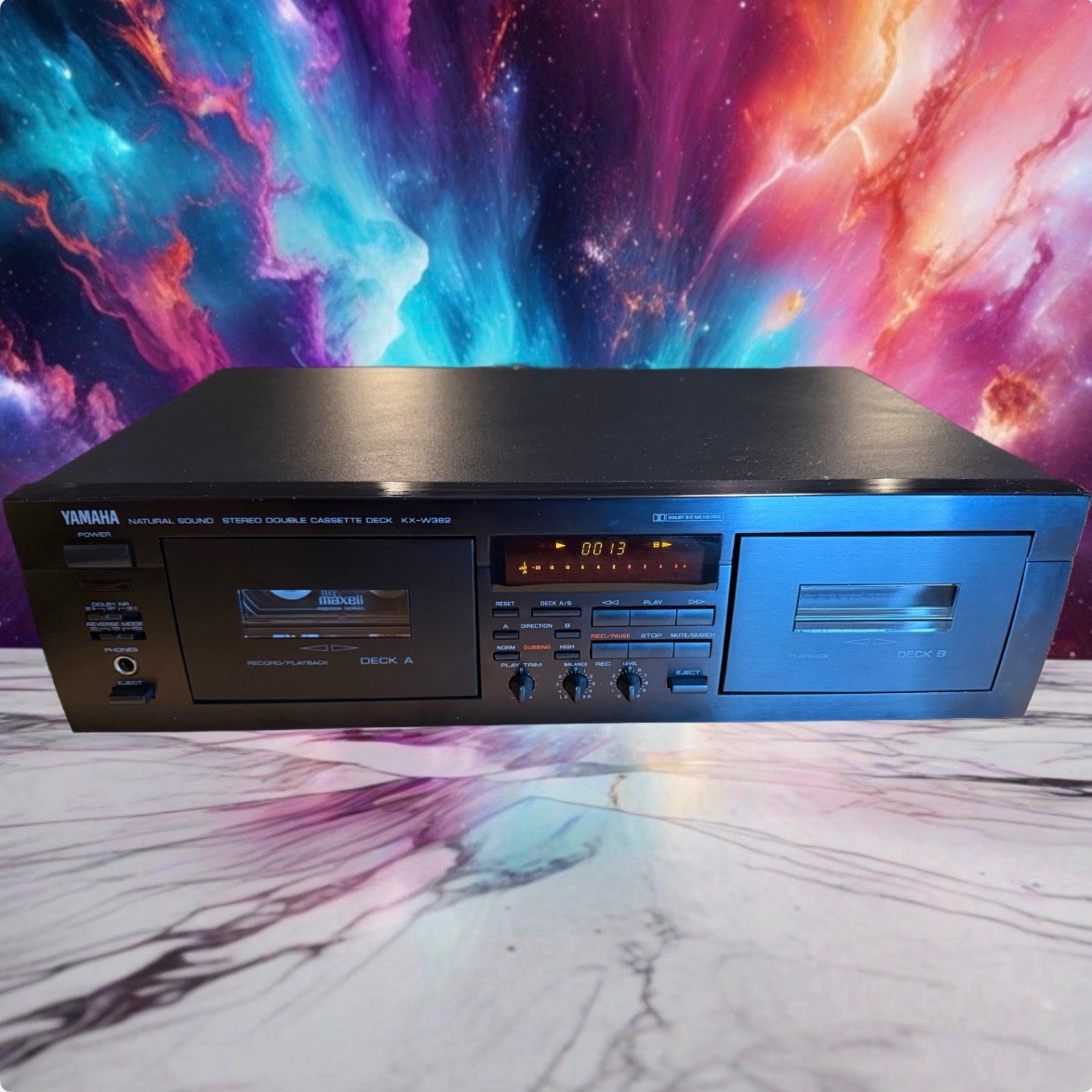 Yamaha KX-W382 Dual Cassette Deck Recorder FRESH SERVICING Near Mint Beauty 🎶💎