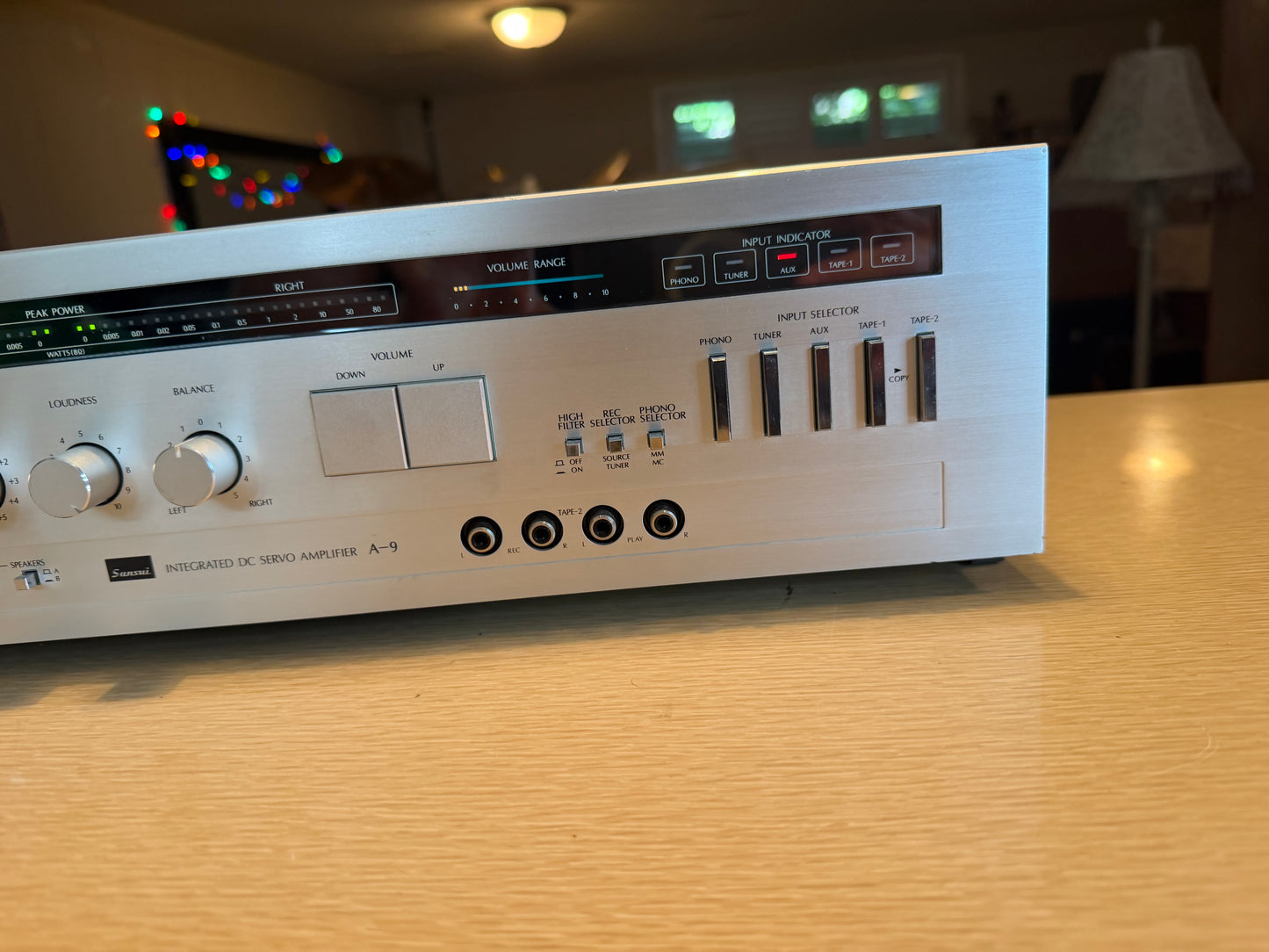 Sansui Integrated DC Servo Amplifier A-7 Silver Face -Tested -Working-VERY CLEAN