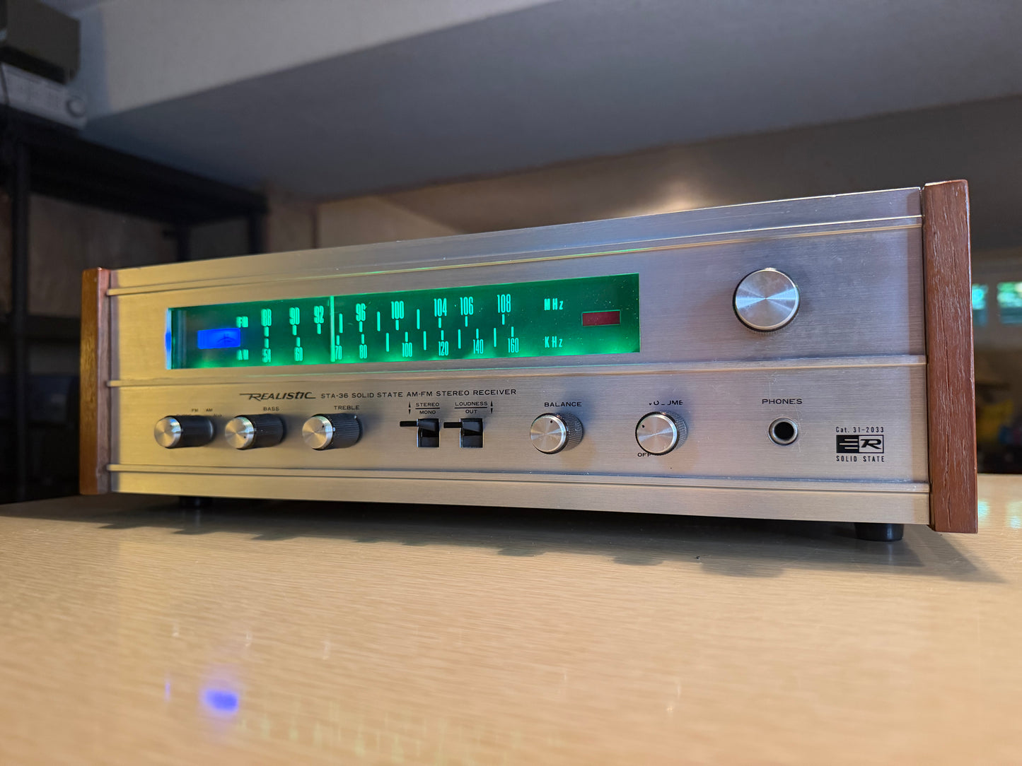 Vtg Realistic STA-36 AM-FM Stereo Receiver 1971 Wood LED Upgrade Serviced BEAUTY