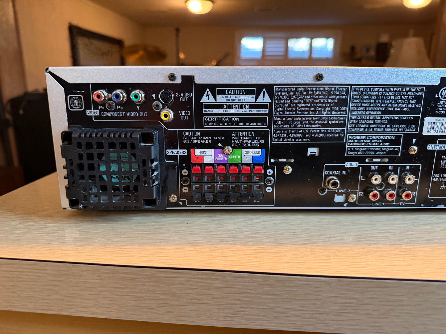 Pioneer XV-HTD330 5-Disc CD/DVD Home Theater A/V Receiver W NEW Remote Tested🔥