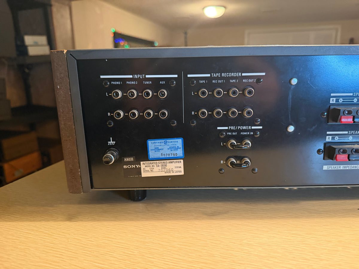Sony TA-3650 Stereo Integrated Amplifier Japan 55 WPC Vintage Silver Serviced🎶