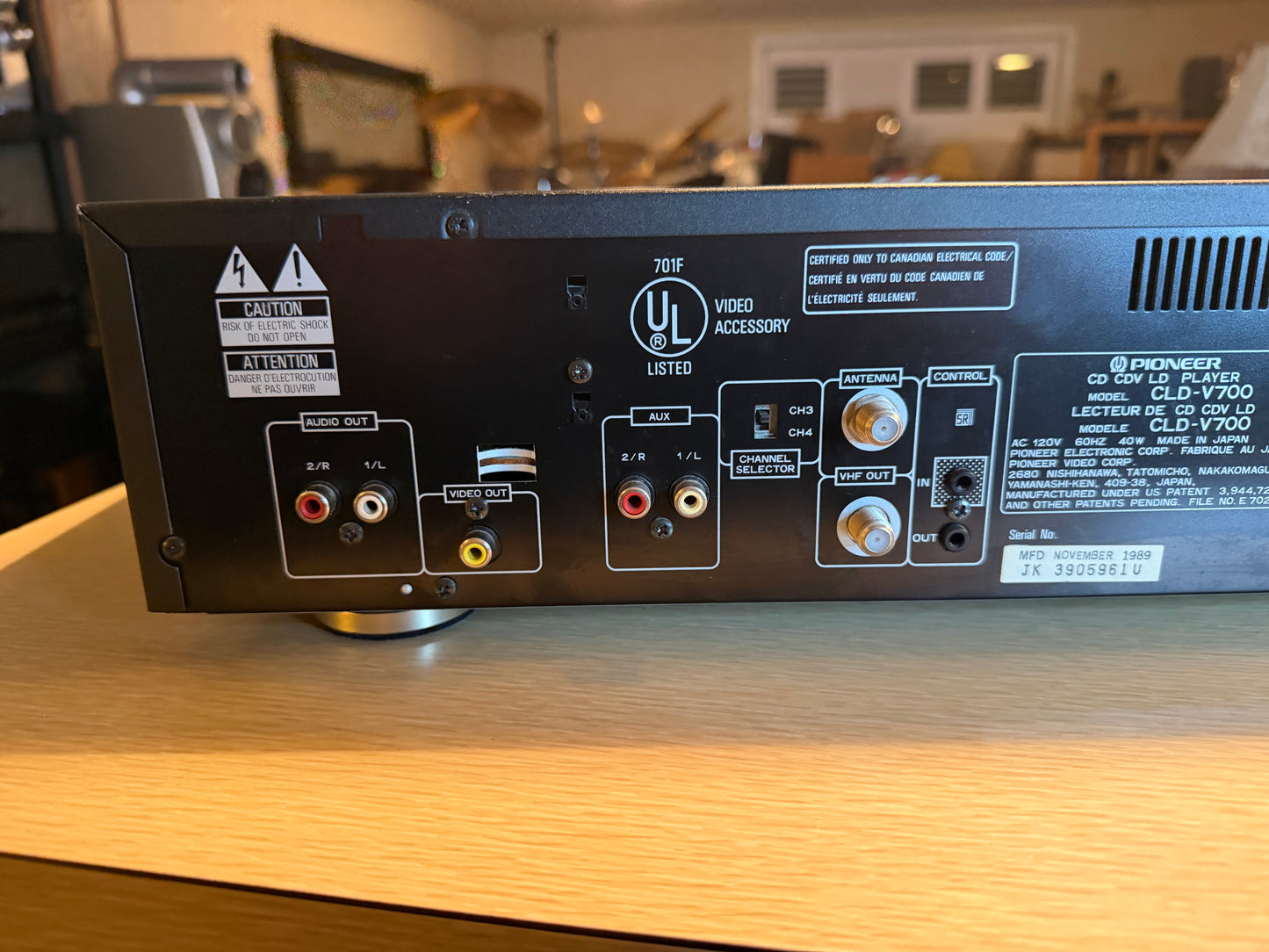 Pioneer CLD-V700 Cd Cdv Ld Laserdisc Karaoke Player Near Mint With Remote Works!