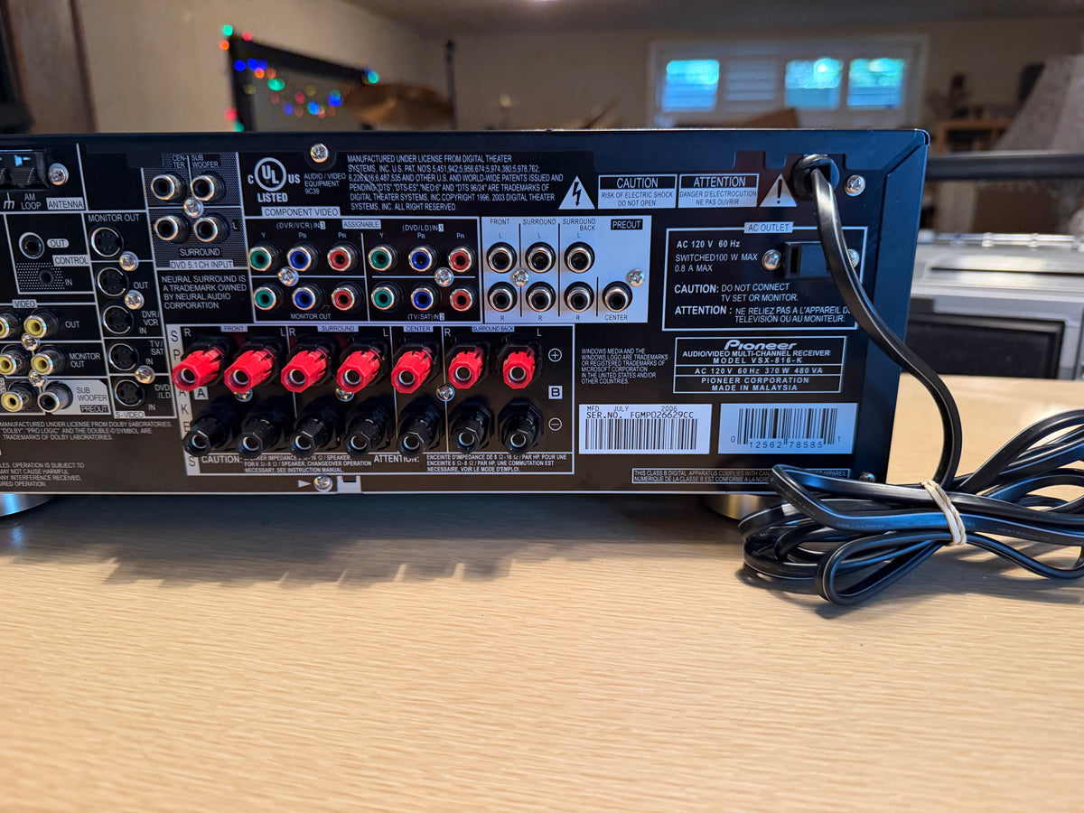Pioneer VSX-816 AV Surround Receiver Bundle Serviced  110WPC W/ remote Bundle🎶