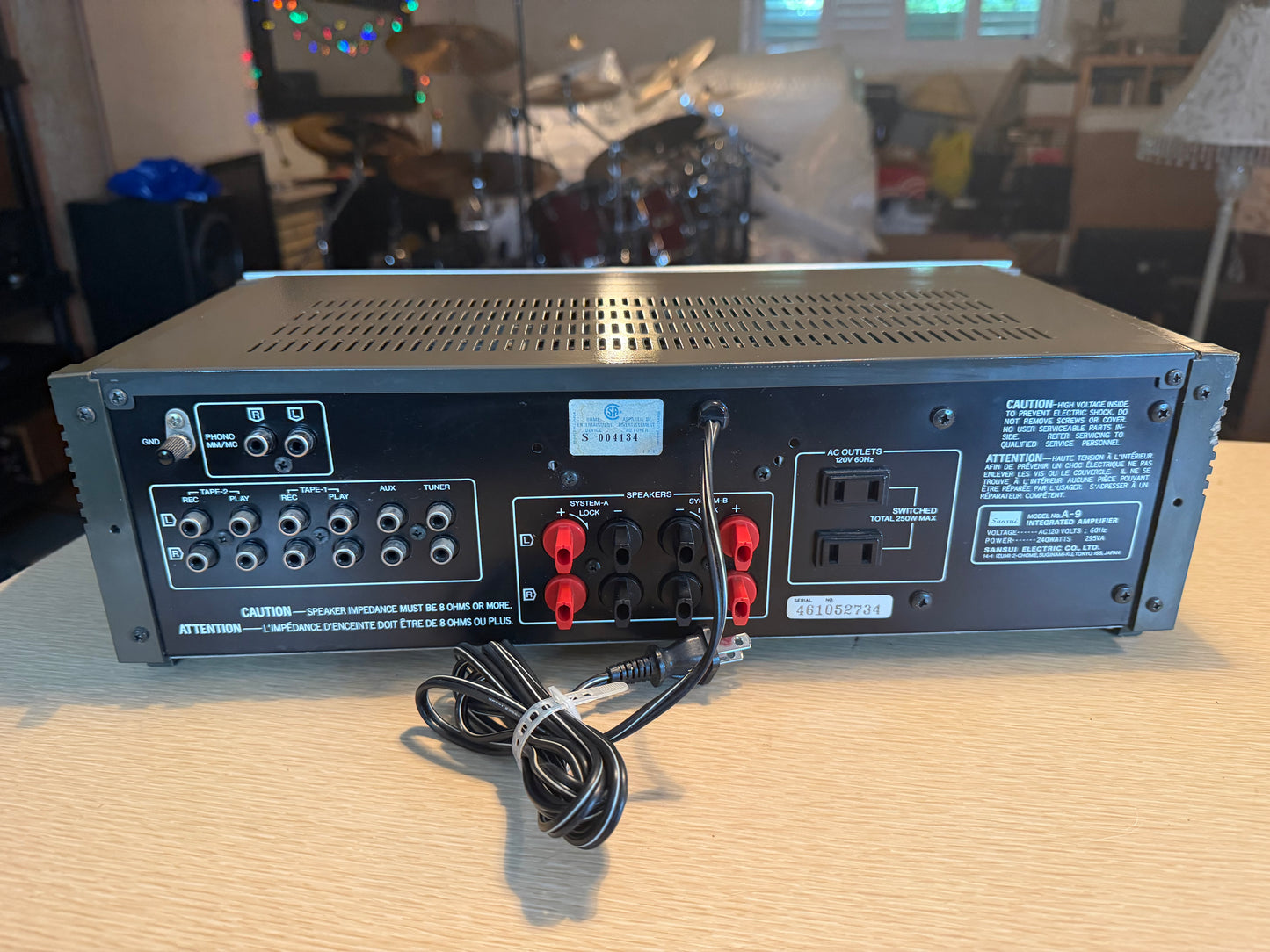 Sansui Integrated DC Servo Amplifier A-7 Silver Face -Tested -Working-VERY CLEAN
