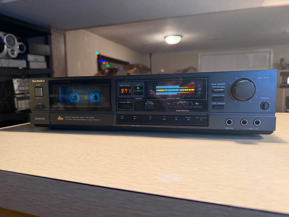Technics RS-B405 Stereo Cassette Deck Full Fresh Service DBX Fully Operational🎶