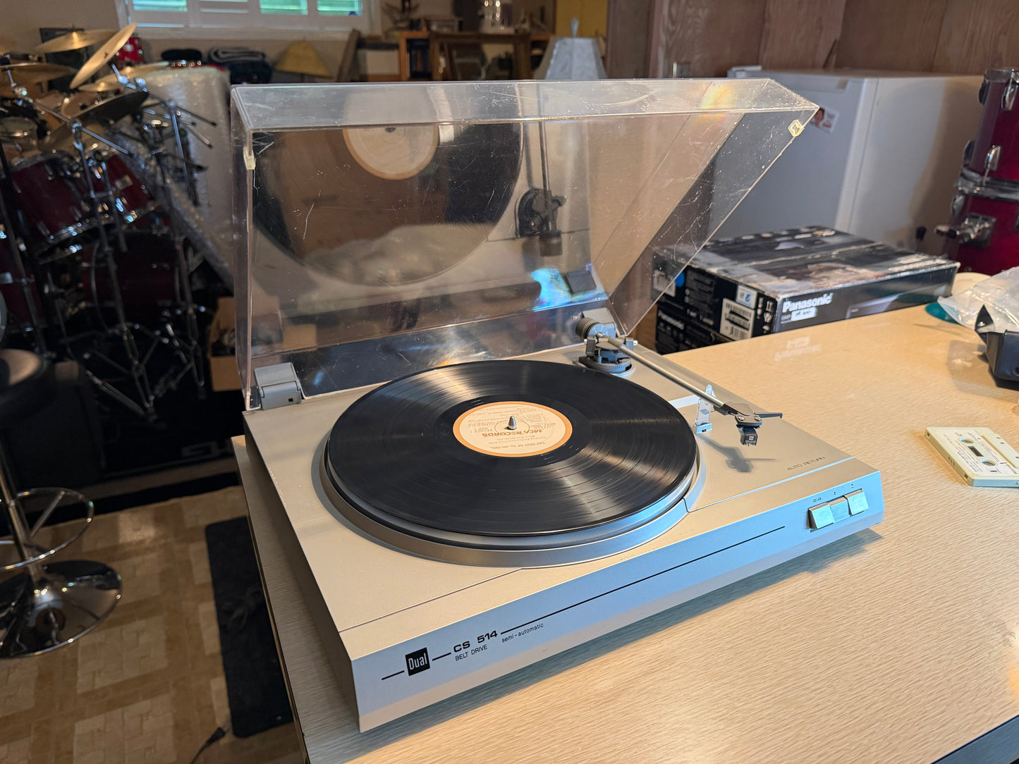 Dual CS 514 Silver Turntable Record Player DN 239 Cartridge Fresh Service Rare!