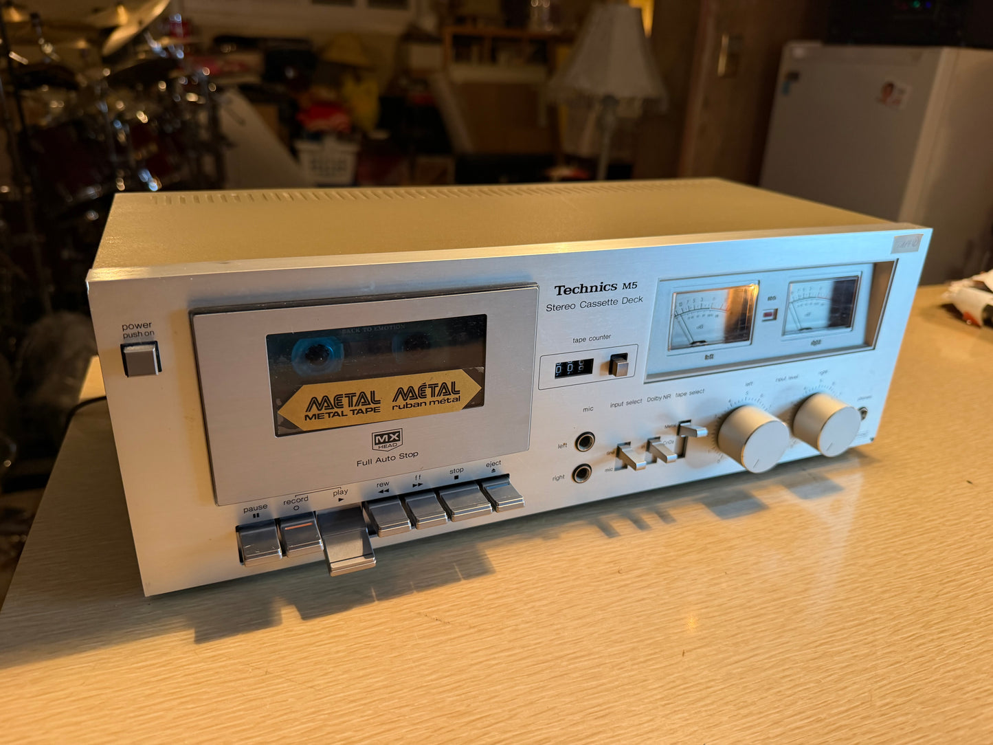 Vintage Technics model No. RS-M5 Stereo Cassette Deck Silver FRESH Servicing🎶🔥