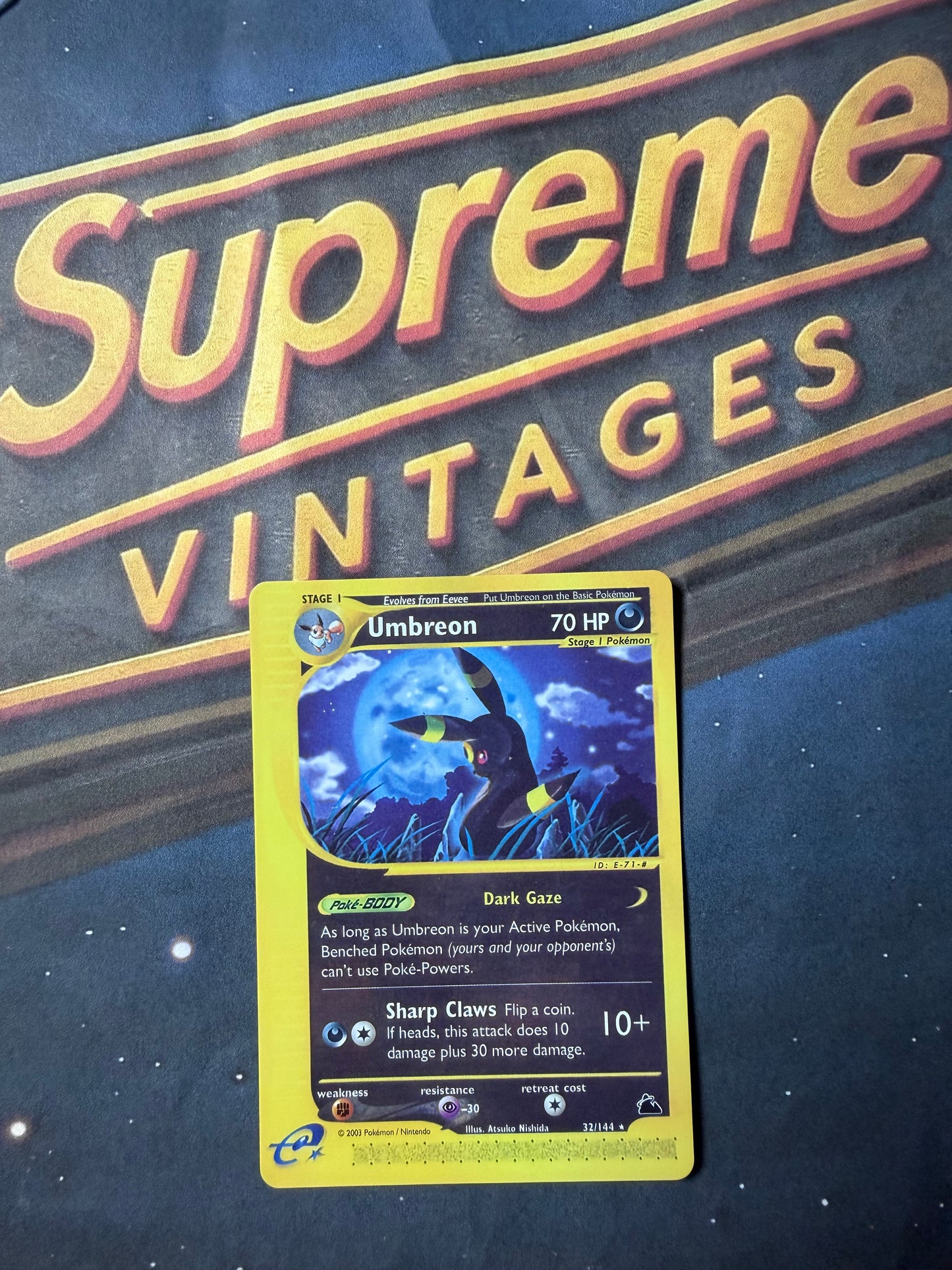 Umbreon - 32/144 Skyridge 2003 - WOTC Pokemon TCG - E Reader - LP+